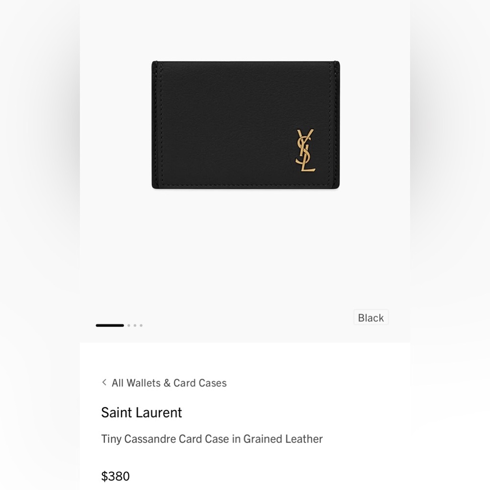 Saint Laurent Black Key Card Holder Sleek Design